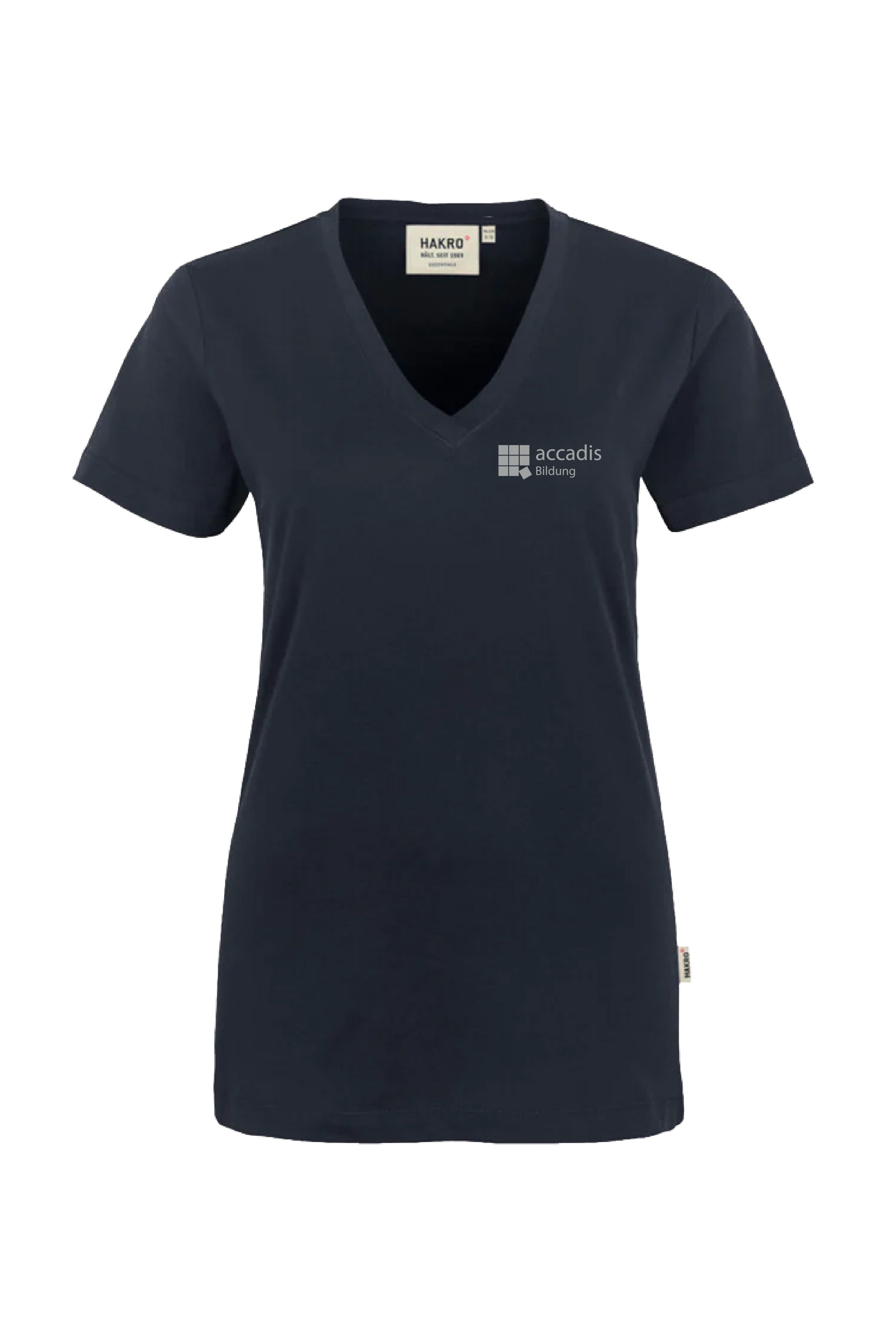 Classic V-Shirt Damen, kurzarm