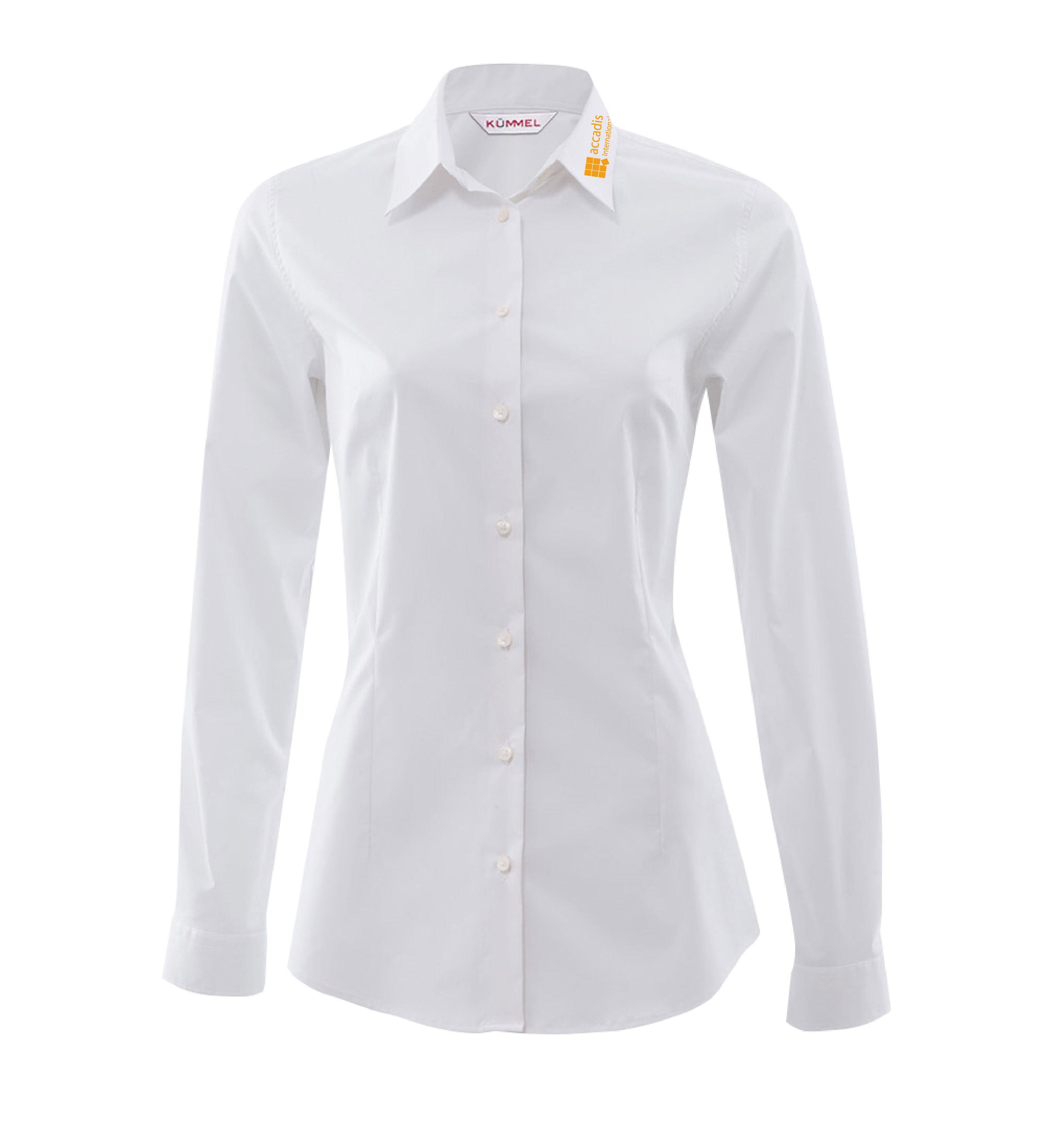 Stretchbluse, langarm, slim fit