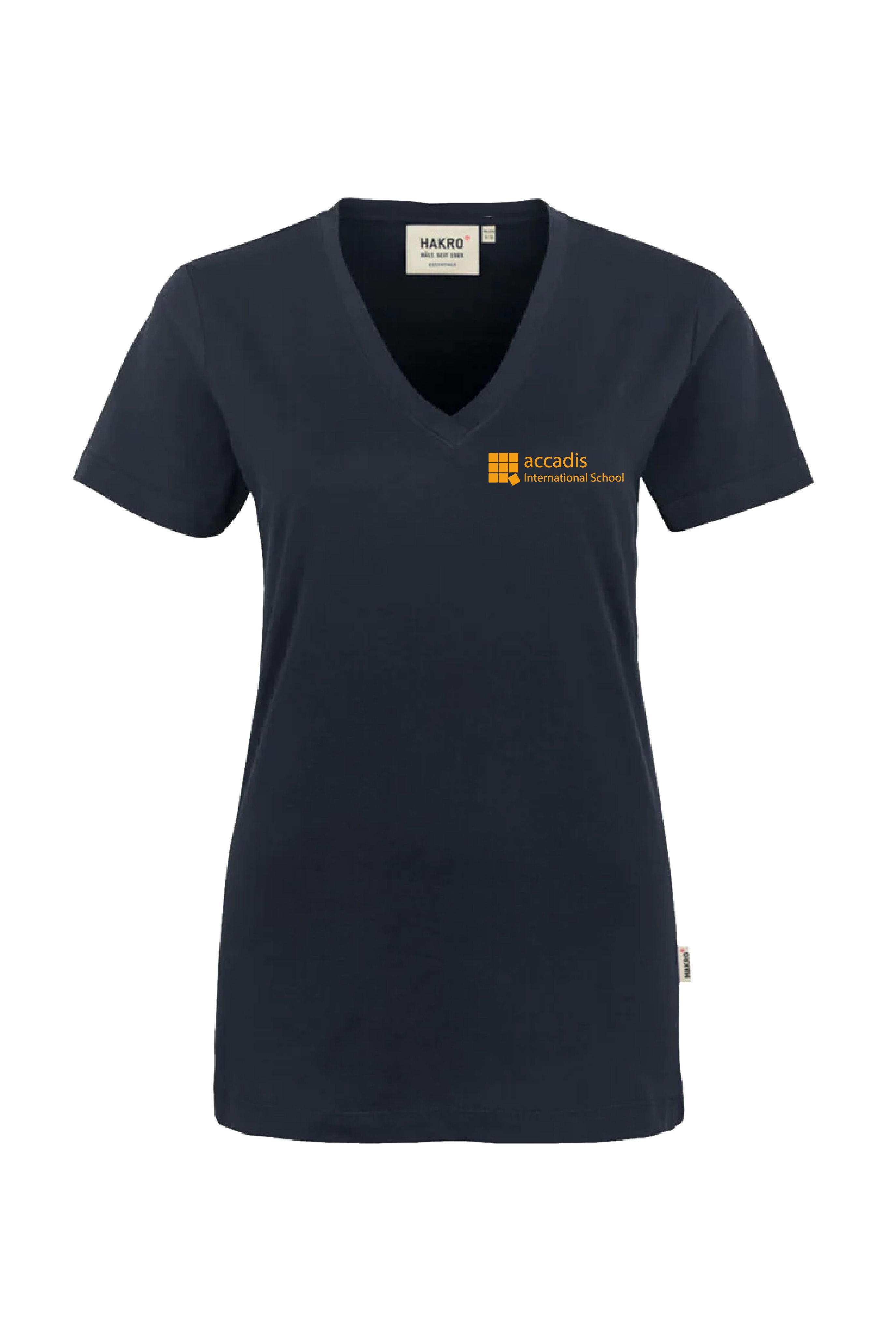 Classic V-Shirt Damen, kurzarm